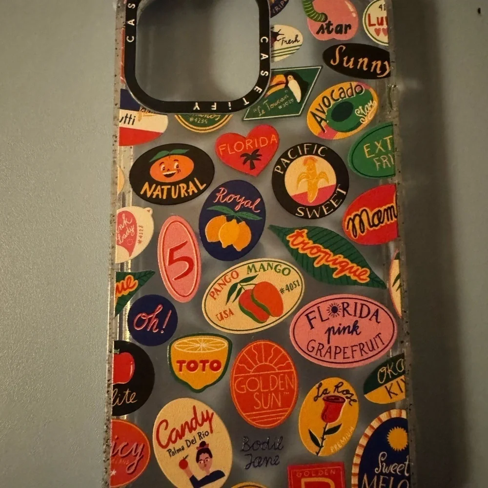 Casetify Retro Sticker & Ocean Sunset iPhone Cases - Multi & Orange